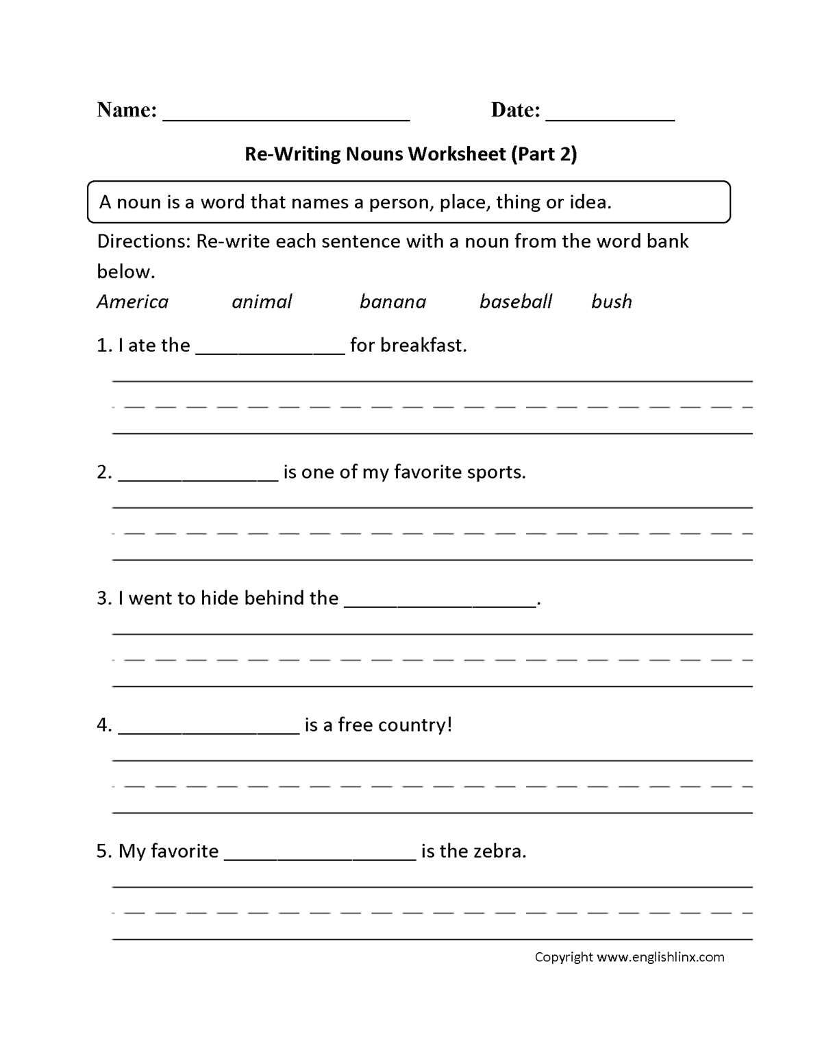 free printable noun worksheets free printable noun worksheets