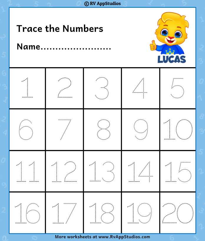 free printable number tracing pages