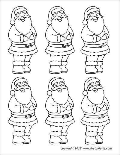 free printable pictures of santa claus