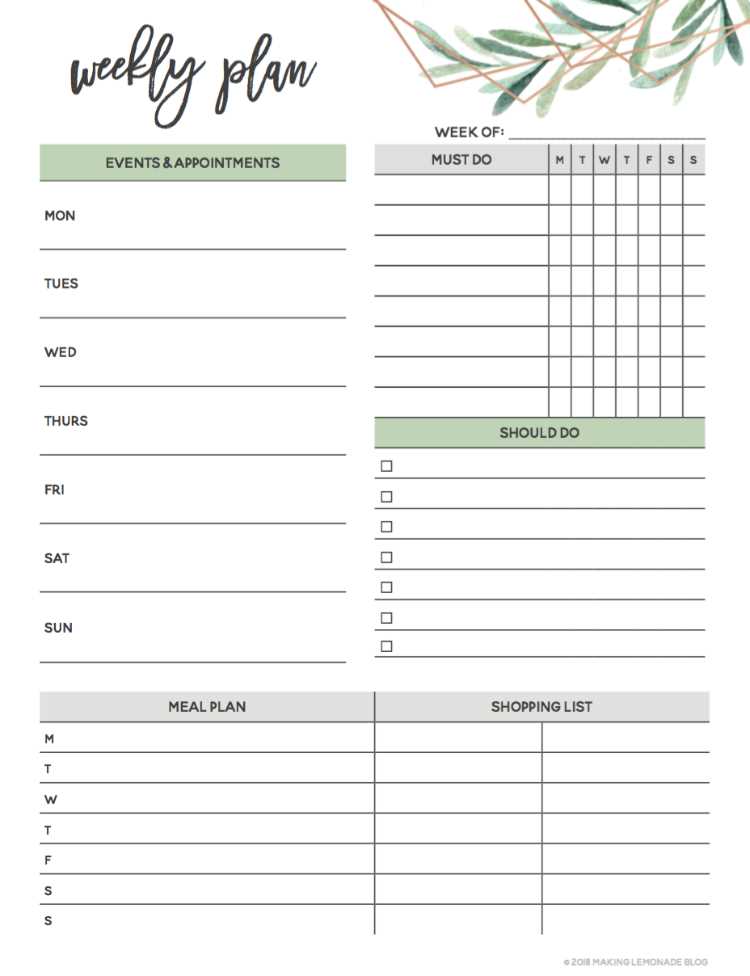 free printable planners