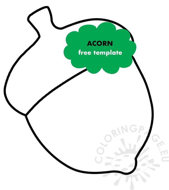 free printable printable acorn template