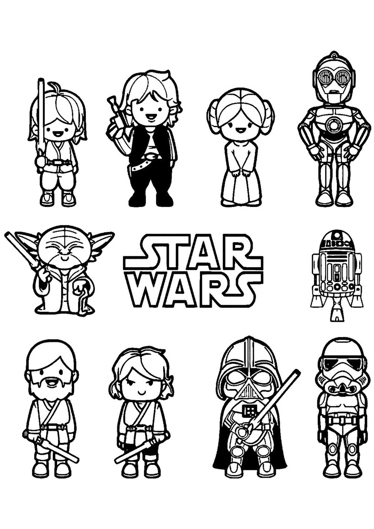 free printable star wars colouring pages