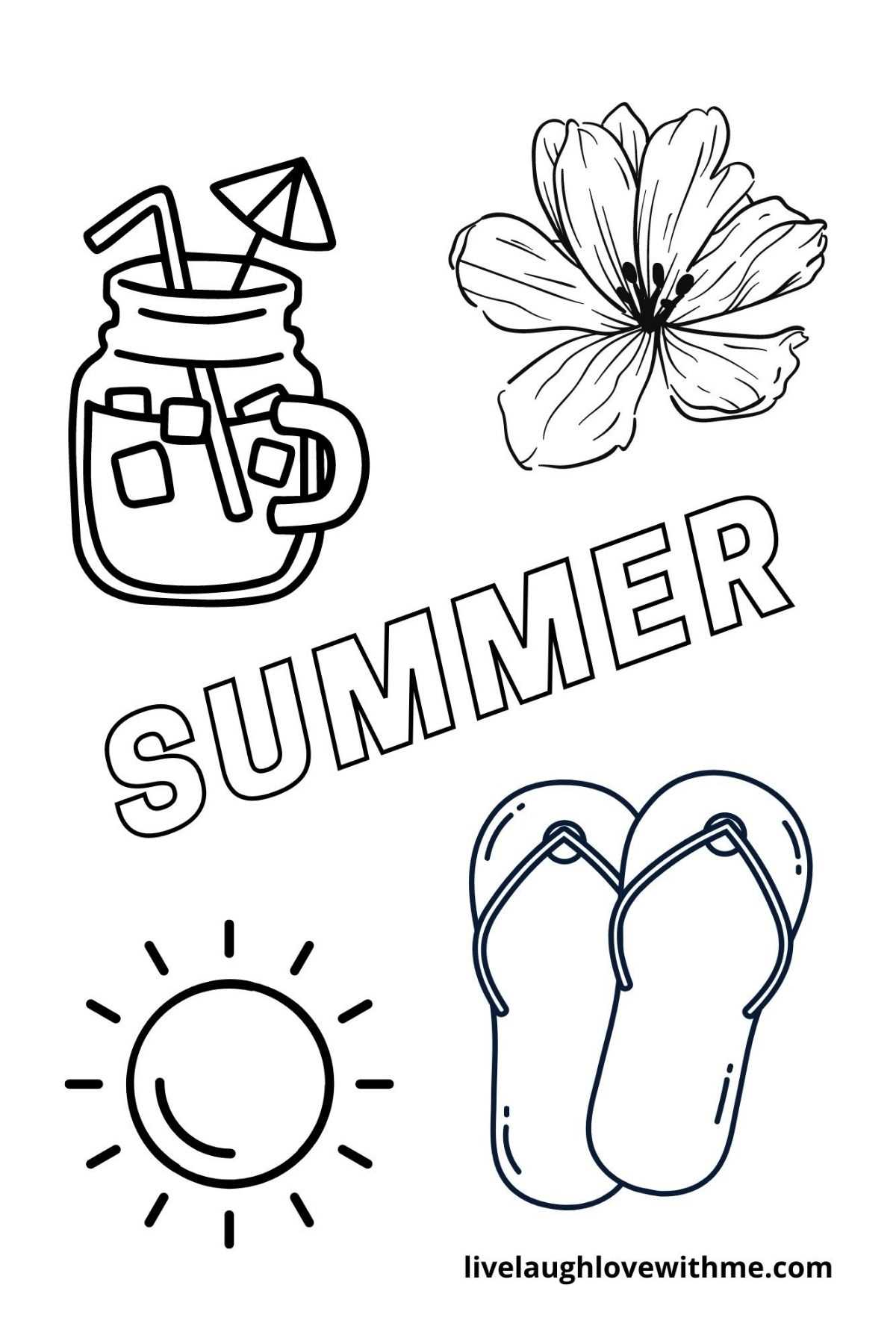 free printable summertime coloring pages
