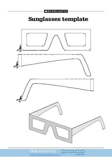 free printable sunglasses template