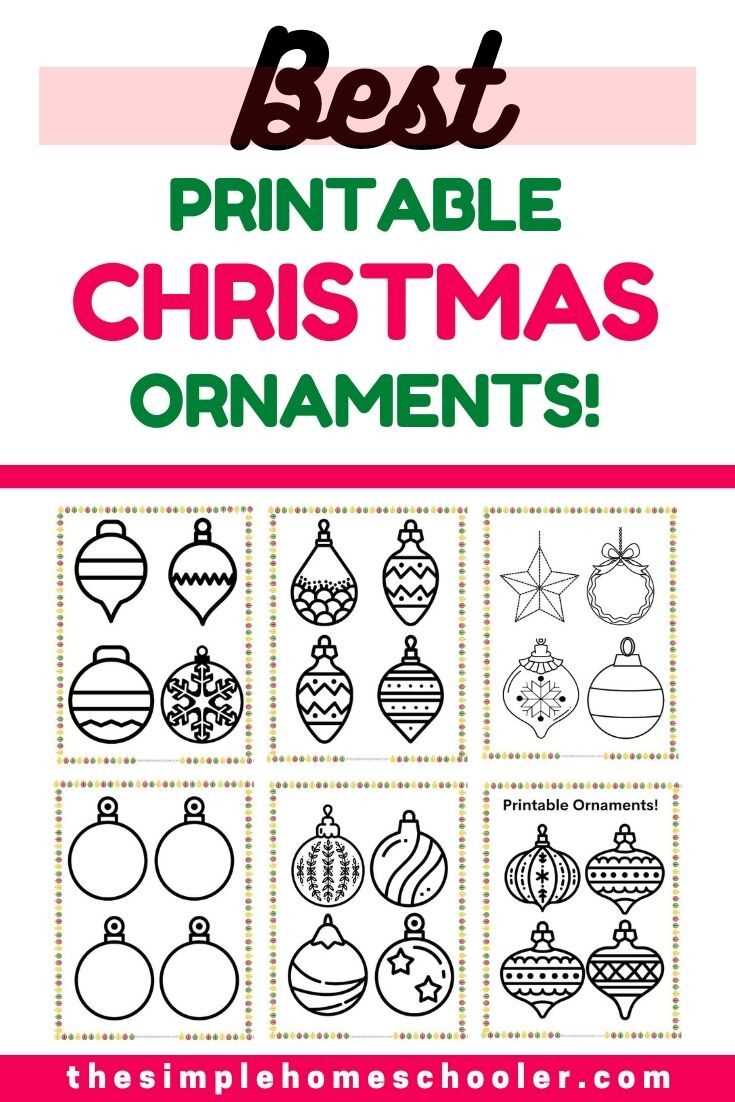 free printable templates for christmas ornaments