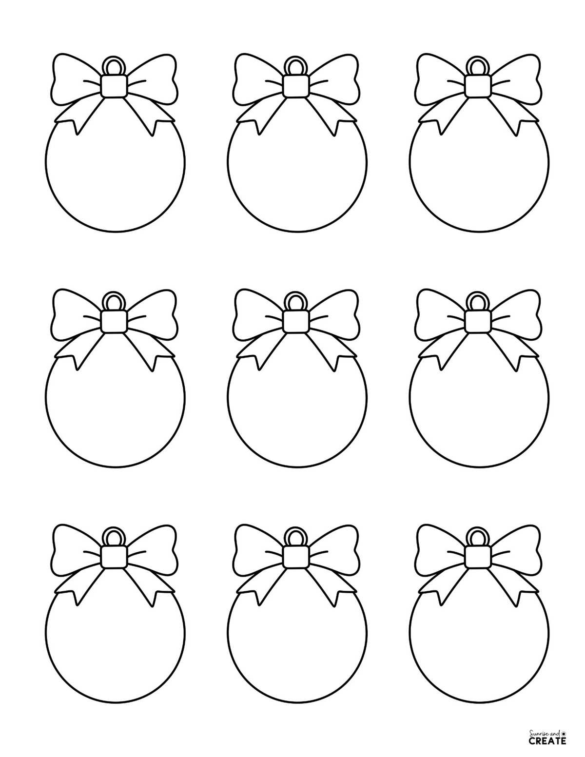 free printable templates for christmas ornaments