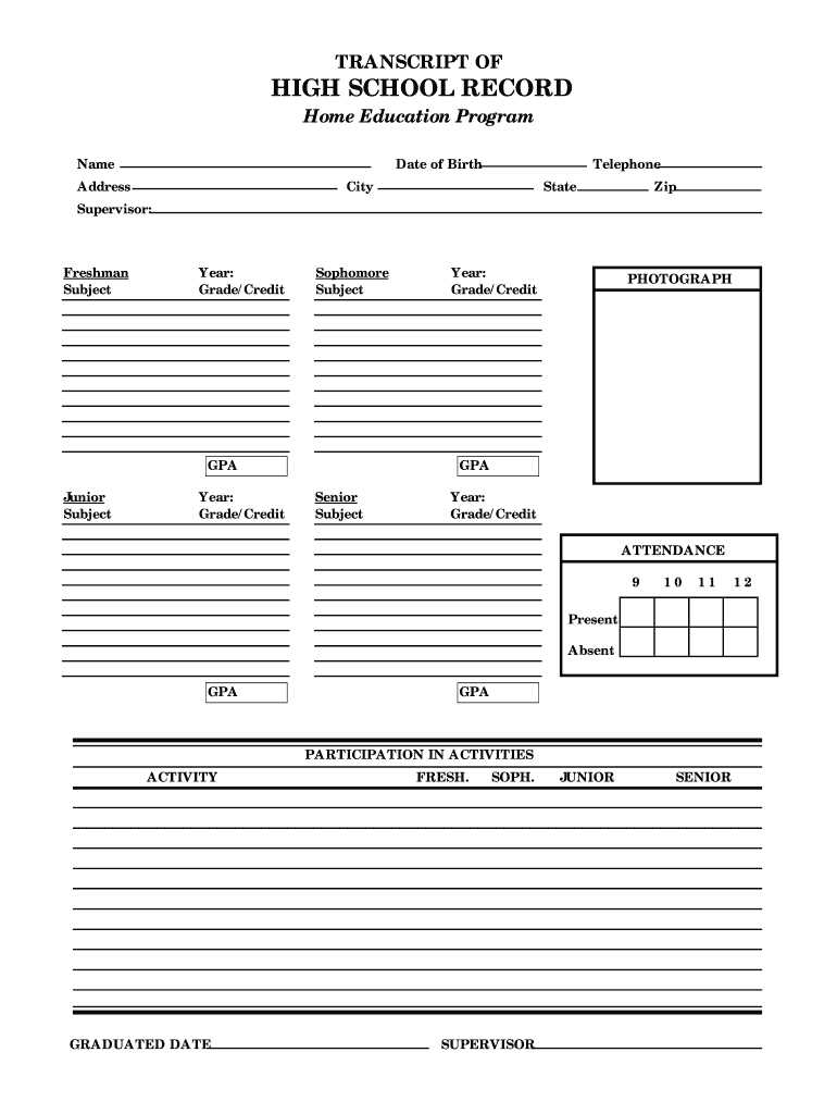free printable transcript template free printable transcript template