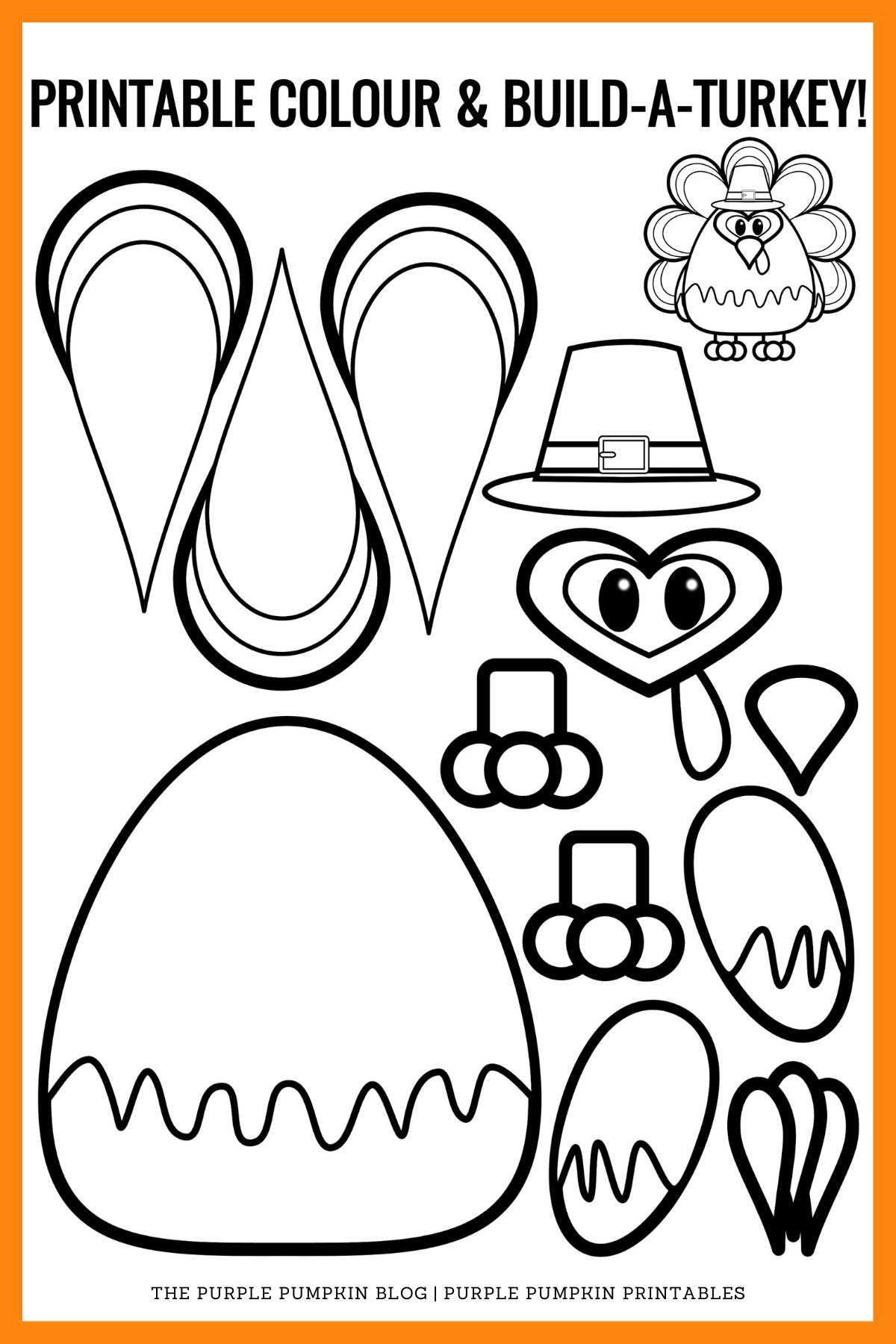 free printable turkey craft template free printable turkey craft template