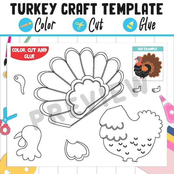 free printable turkey craft template free printable turkey craft template