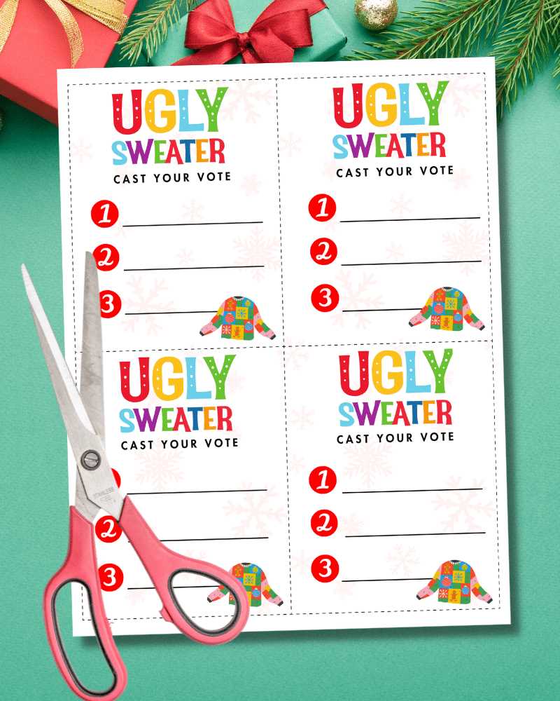 free printable ugly sweater template free printable ugly sweater template