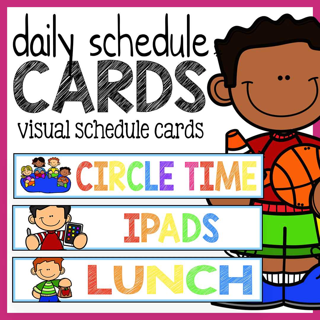free printable visual schedule for preschool classroom