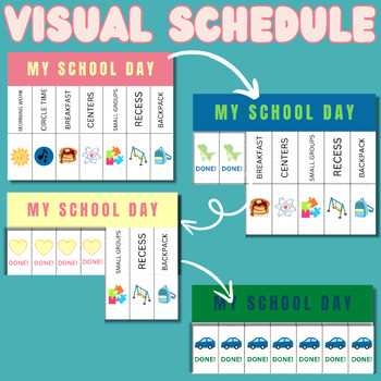 free printable visual schedule for preschool classroom