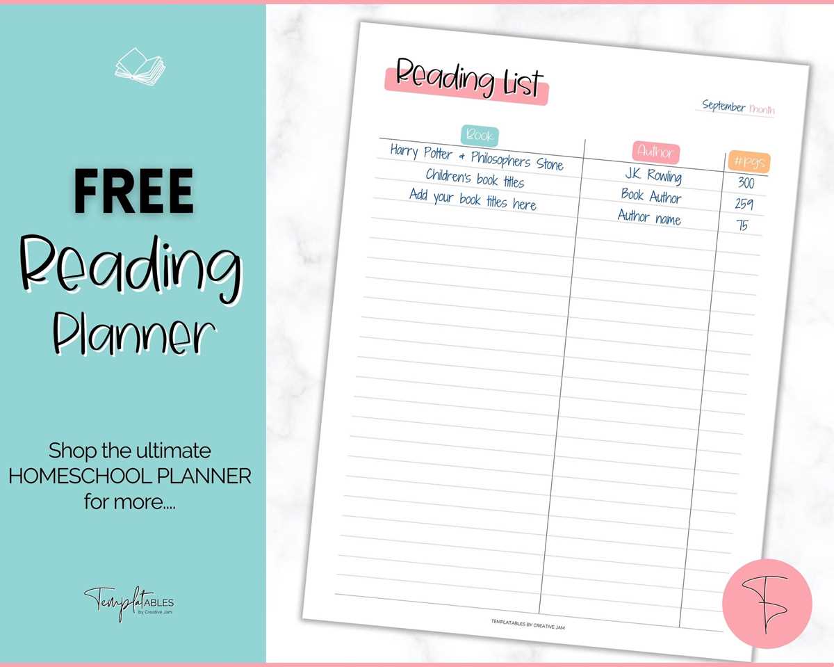 free summer reading log printable