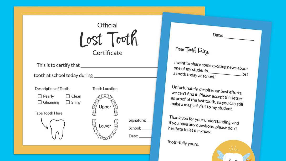 free tooth fairy letter printable