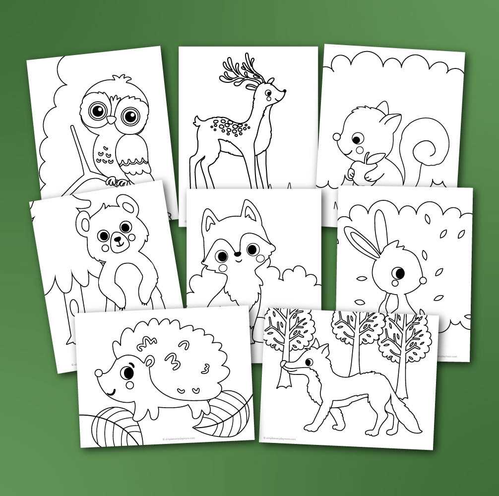 free woodland animal printables