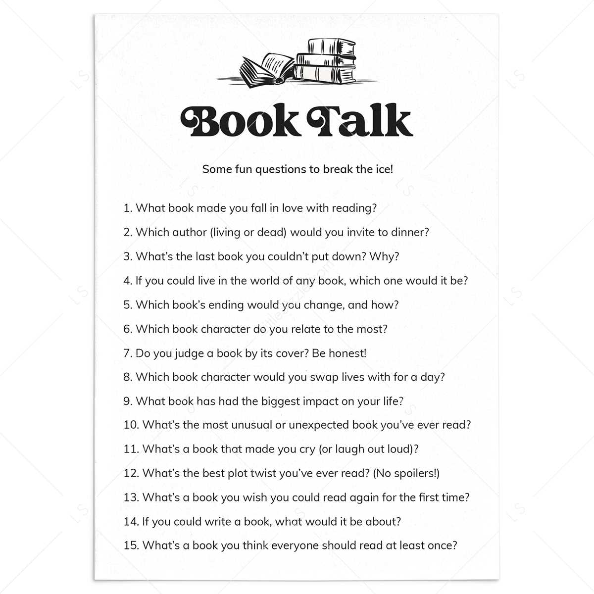 getting to know you printables