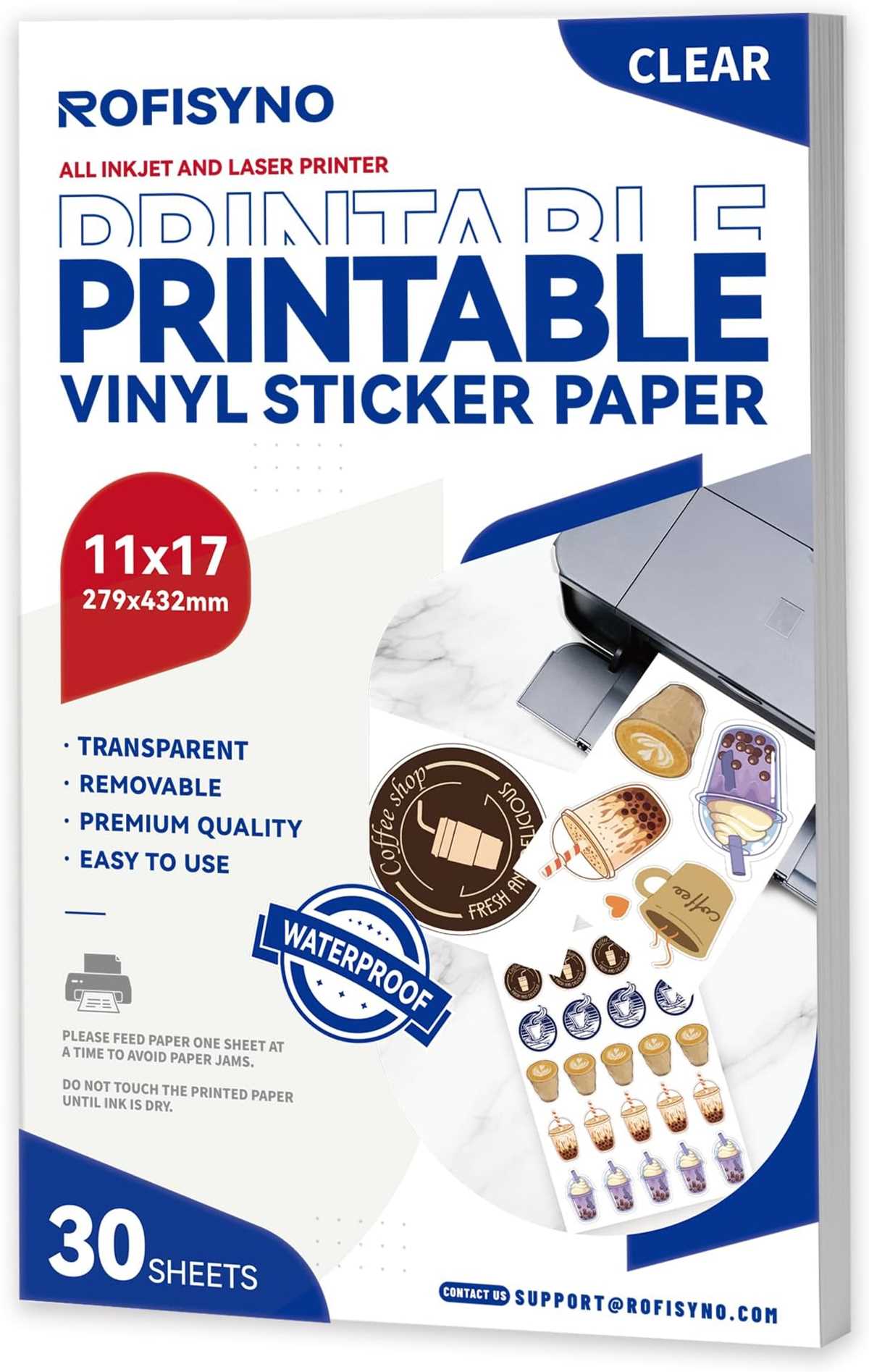 glossy printable sticker paper