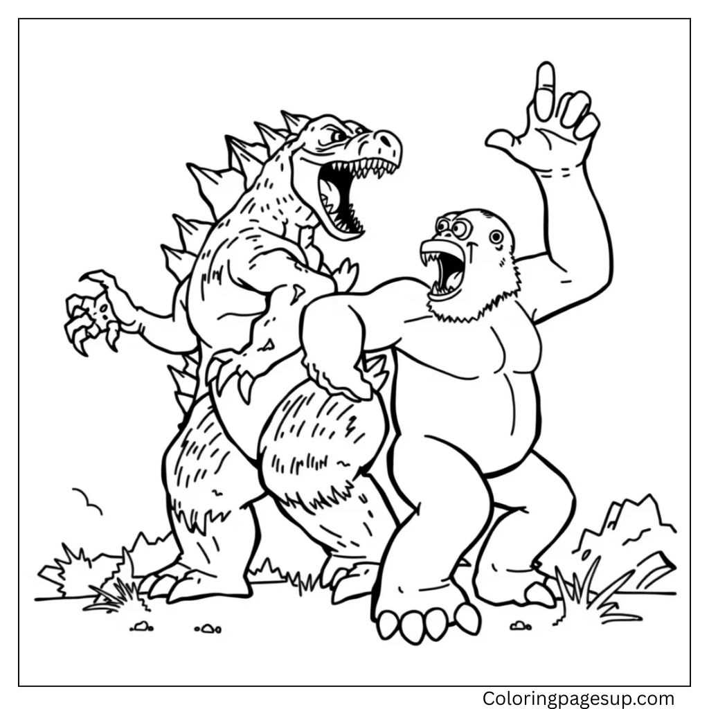 godzilla coloring pages printable