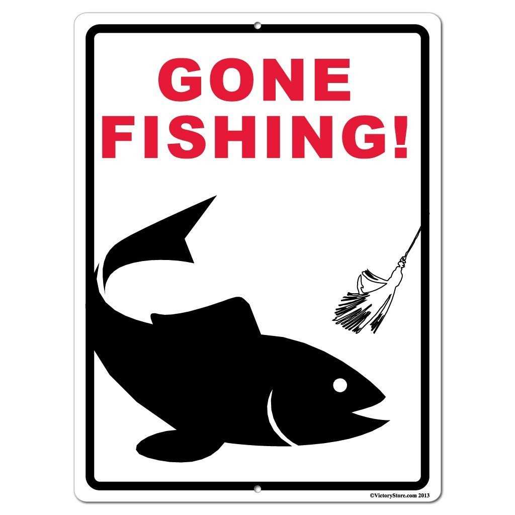 gone fishing sign printable