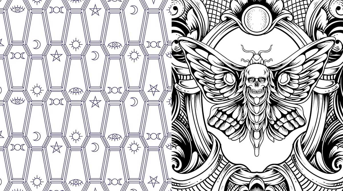 gothic coloring pages printable