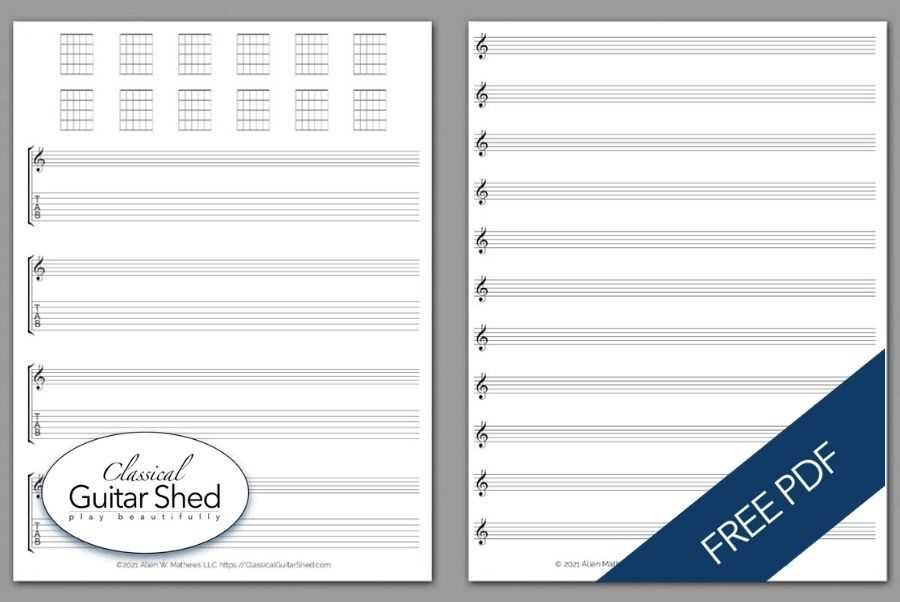 guitar chord chart blank printable