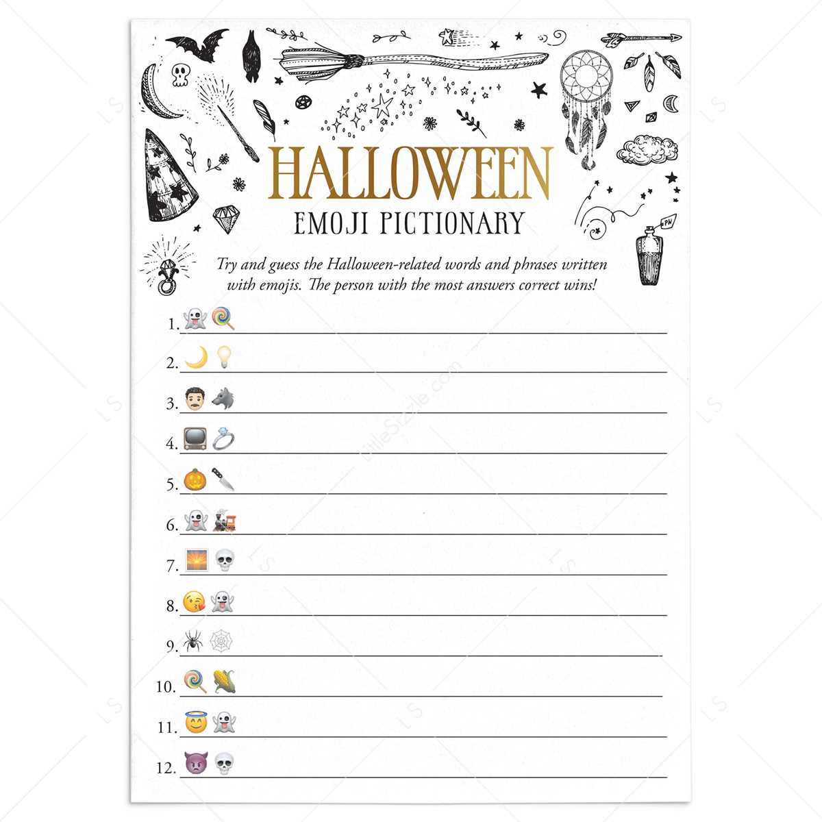 halloween game printables