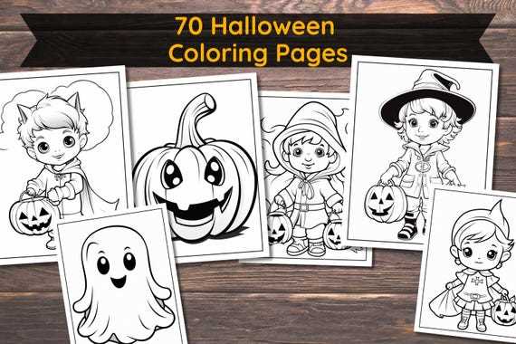 halloween printable color sheets