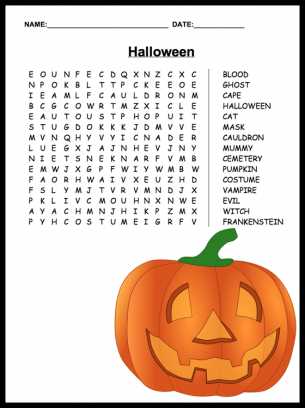 halloween word puzzles printable halloween word puzzles printable