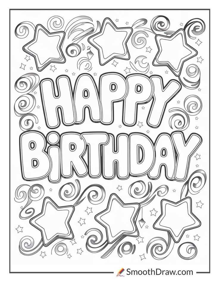 happy birthday bubble letters printable
