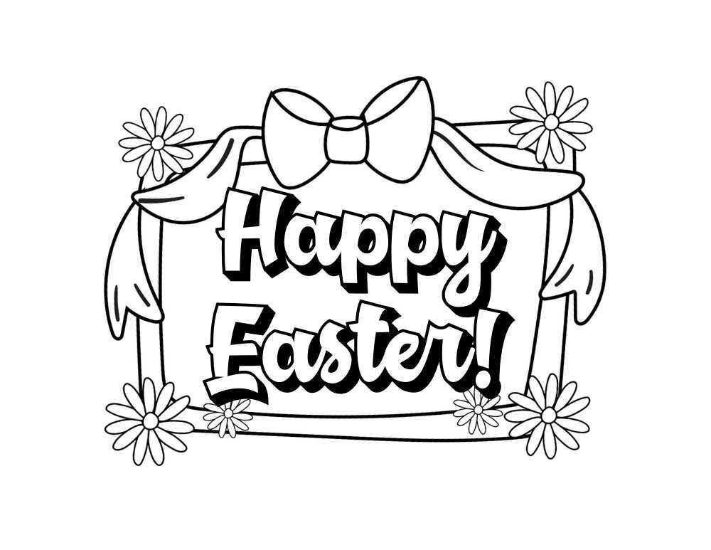happy easter coloring pages printable