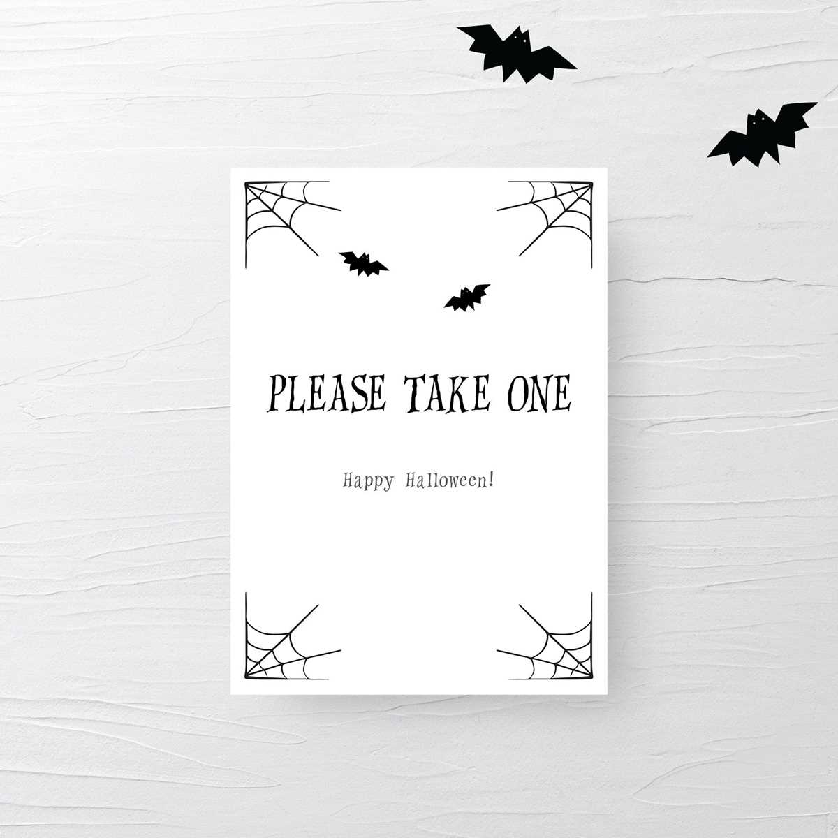 happy halloween take one sign printable happy halloween take one sign printable