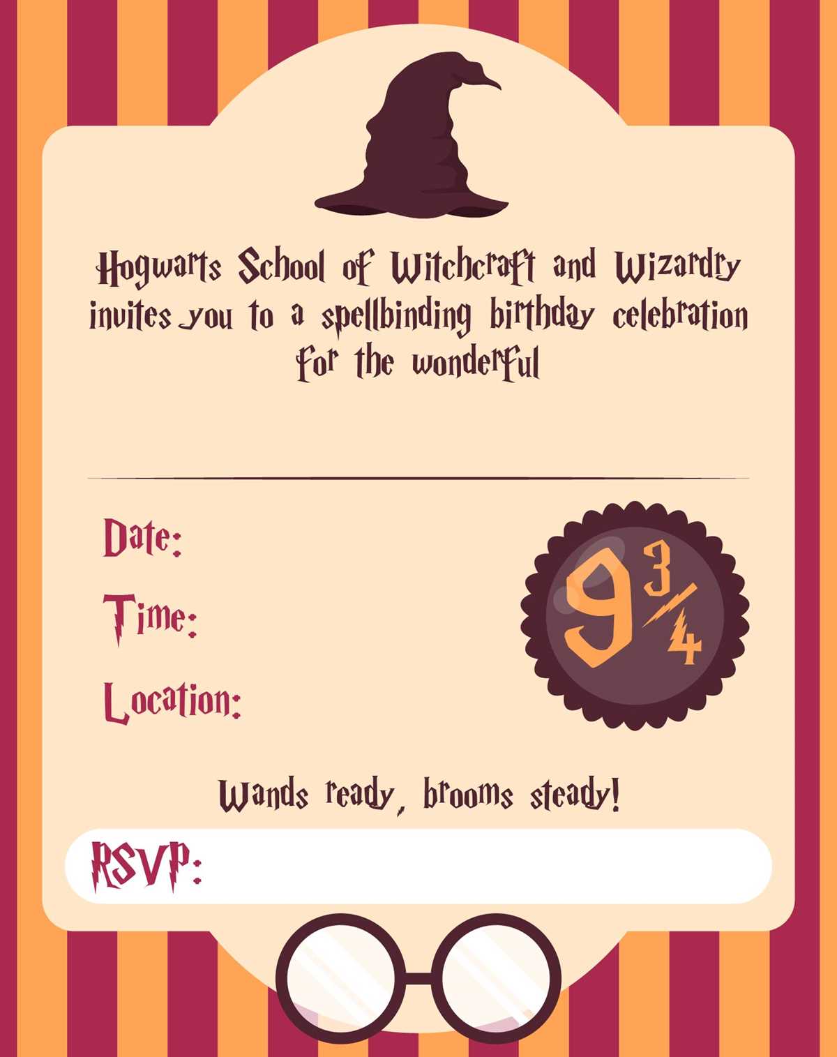 harry potter birthday card printable