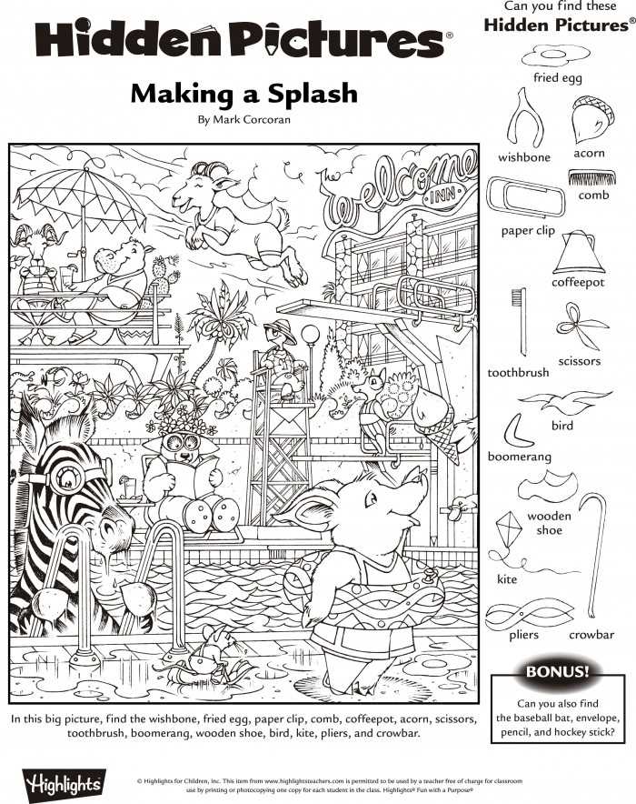 hidden object puzzles printable hidden object puzzles printable