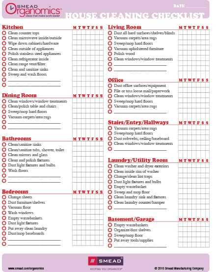 home maintenance checklist printable