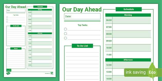 homeschool daily schedule printable