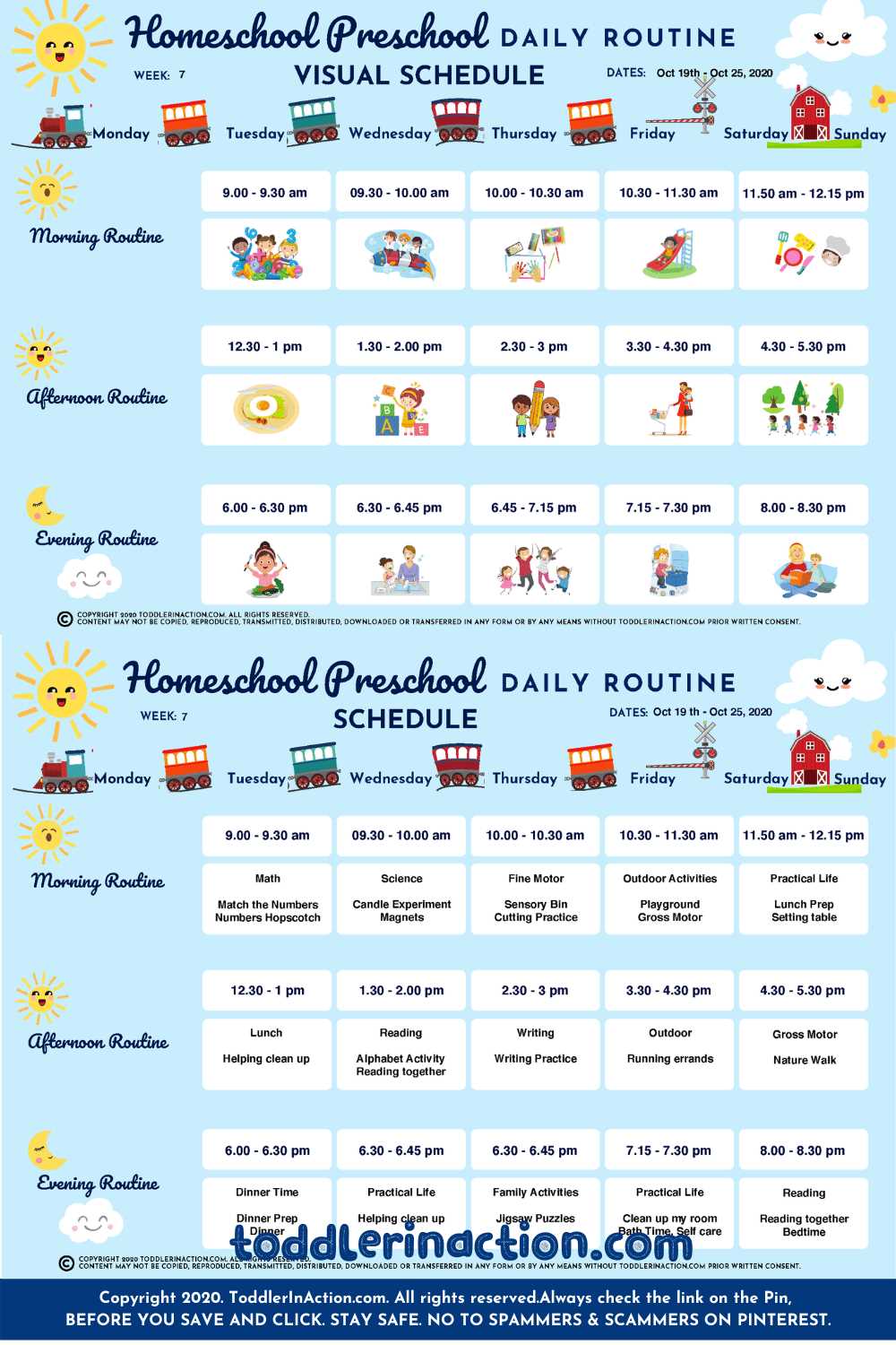 homeschool daily schedule printable