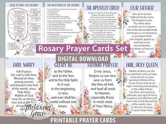 how to pray the rosary in spanish printable