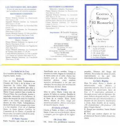 how to pray the rosary in spanish printable