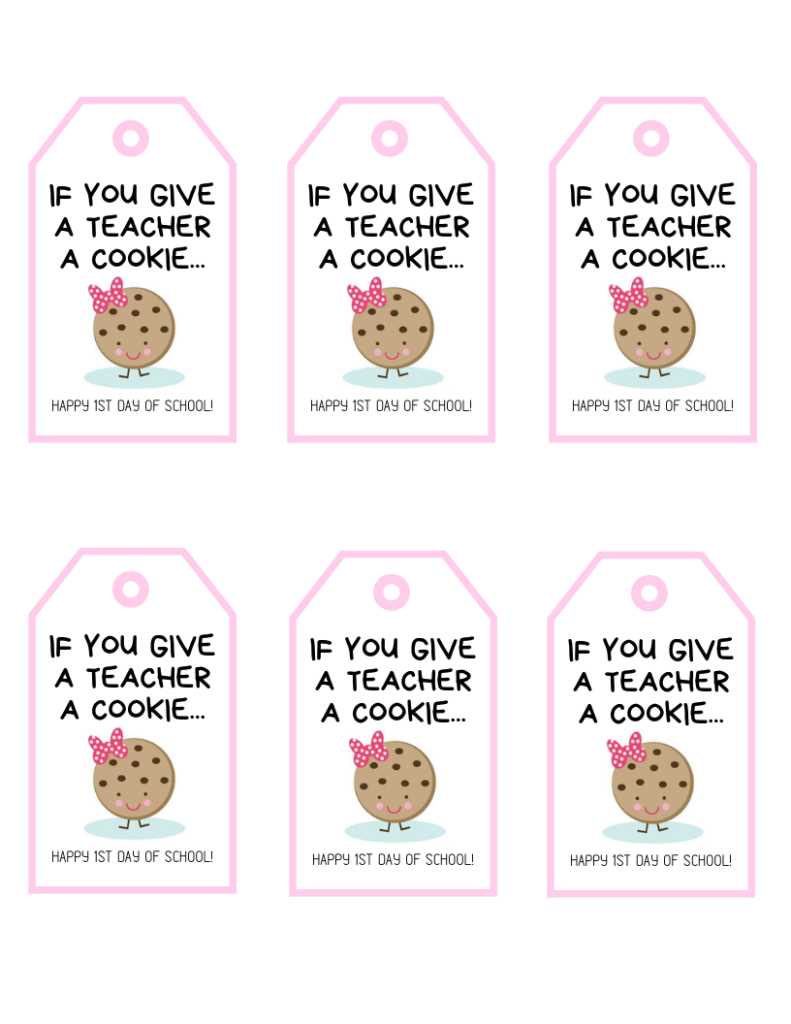 if you give your teacher a cookie printable
