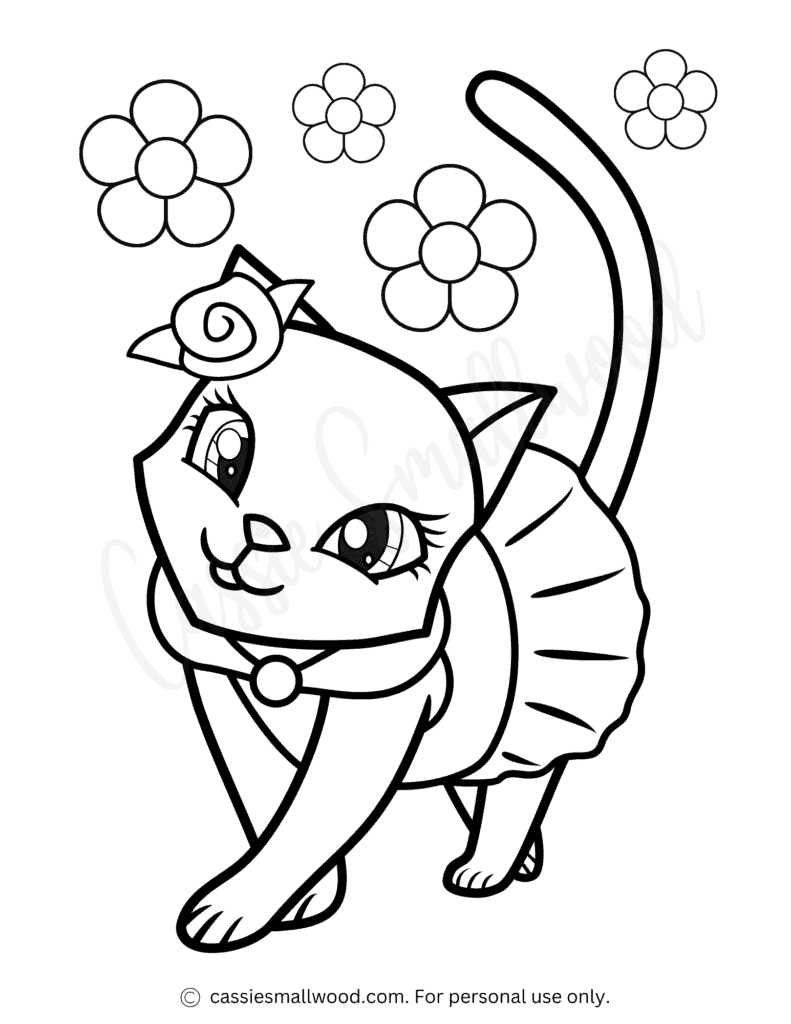 kitty coloring pages printable