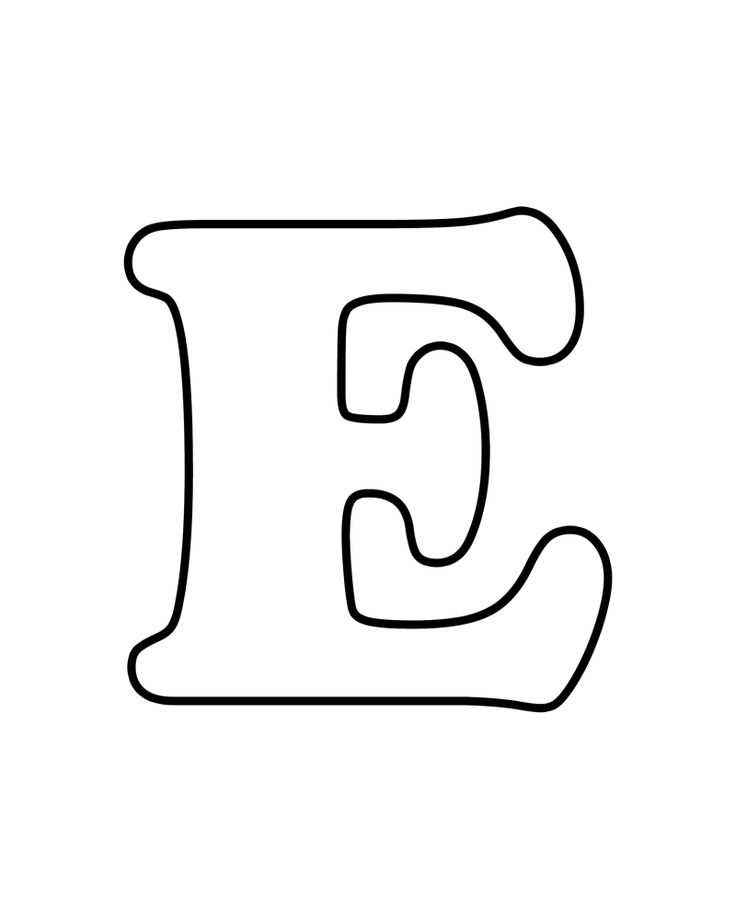 letter e template printable