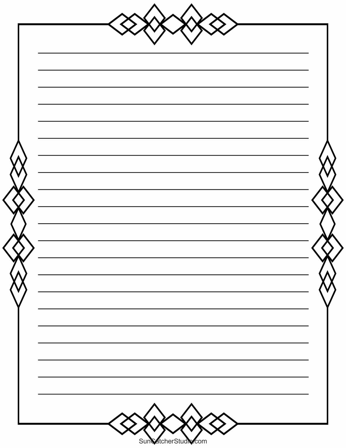 lined stationery printable free