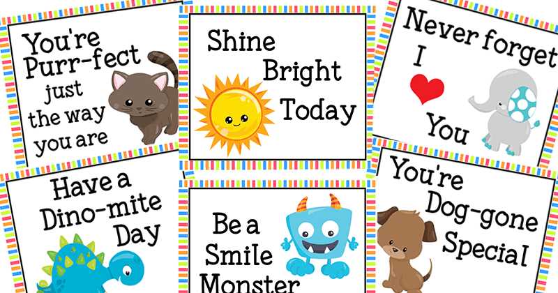 lunch box notes free printables