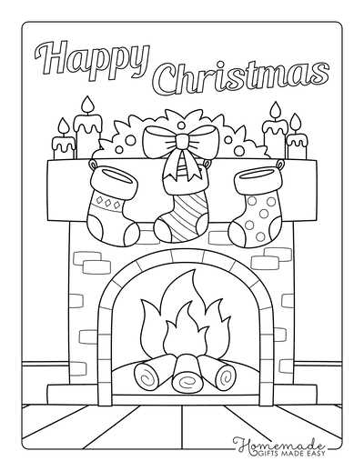 merry christmas colouring pages printable