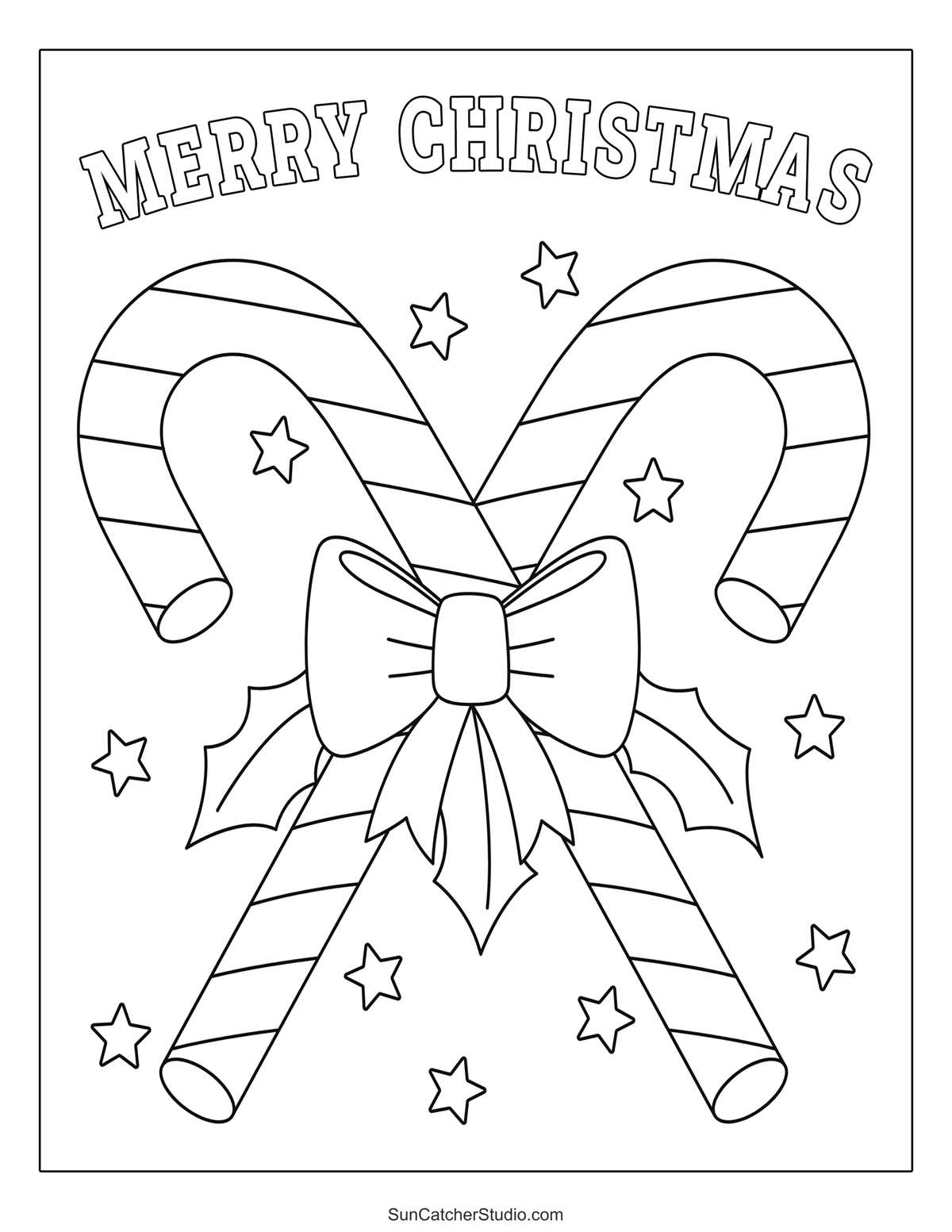 merry christmas colouring pages printable