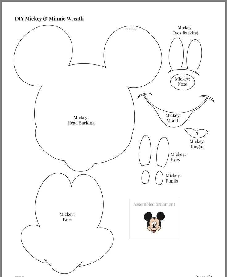 mickey template printable mickey template printable