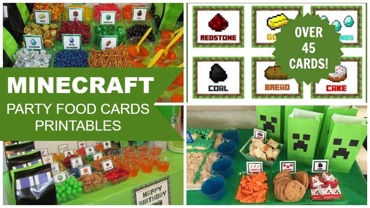 minecraft food labels printable free