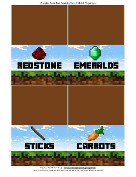 minecraft food labels printable free