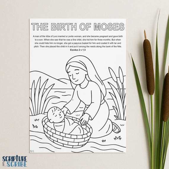 moses printable coloring pages