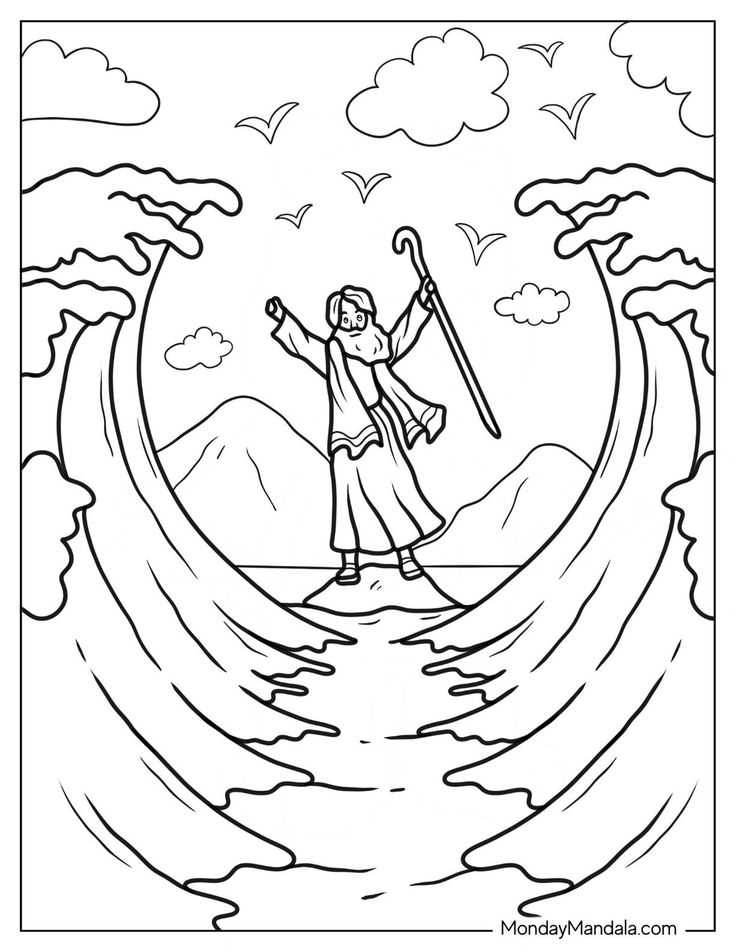moses printable coloring pages